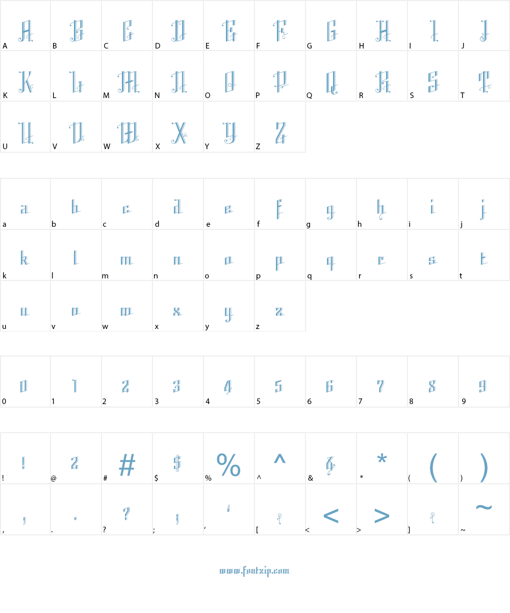 K22 Angular Text Font Character